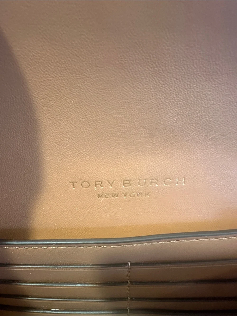 Tory Burch Brown and Cream Crochet Chain Crossbody